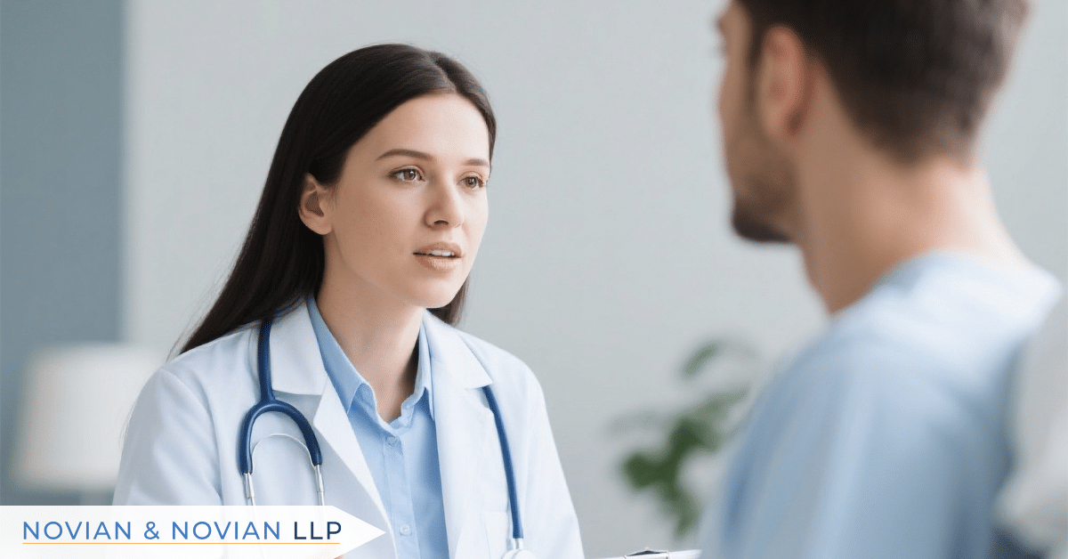 Doctor consultation after car accident medical evaluation